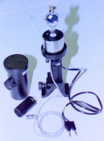 The bulb mounted on its holder.