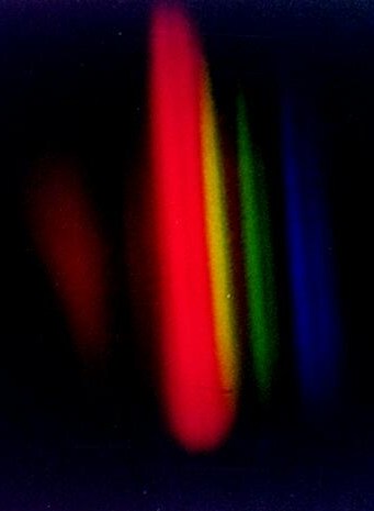 L’immagine sullo schermo: le righe dei diversi colori.